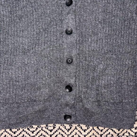 Rag & Bone ARCHIVE Wool & Cashmere Womens Grandpa Cardigan – Grey (Size P) - Picture 4 of 7